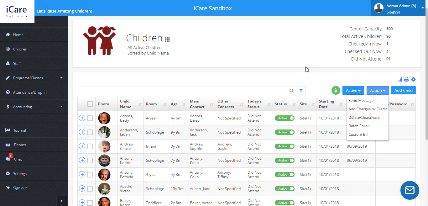 iCare Software for Record Keeping In Childcare Centers iCare Childcare Management Software