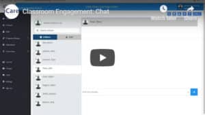 Chat communications in child care management software.